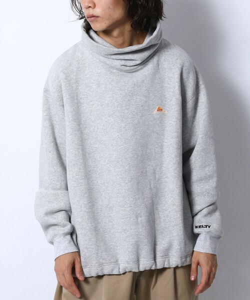 FREAK'S STORE（フリークスストア）の「WEB限定 KELTY×FREAK'S STORE/ケルティ 別注 ワンポイント ヴィンテージロゴ ボトルネックスウェット/ハイネック/ビッグシルエット（スウェット・メンズ・ブラック/グレー/ブラウン/ダークグリーン/グレイッシュブルー・SMALL/MEDIUM/LARGE/X-LARGE）」の16枚目の写真