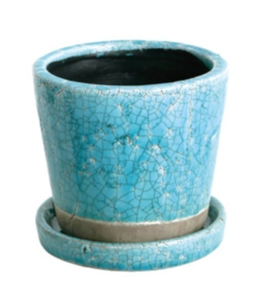 DULTON(ダルトン)の「カラーグレーズポット / COLOR GLAZED POT(フラワーベース・レディース・オレンジ/ダークブルー/ターコイズブルー/アイボリー/イエロー/その他/ライトグリーン/ターコイズブルー系・FREE)」の5枚目の写真