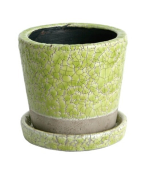 DULTON(ダルトン)の「カラーグレーズポット / COLOR GLAZED POT(フラワーベース・レディース・オレンジ/ダークブルー/ターコイズブルー/アイボリー/イエロー/その他/ライトグリーン/ターコイズブルー系・FREE)」の1枚目の写真