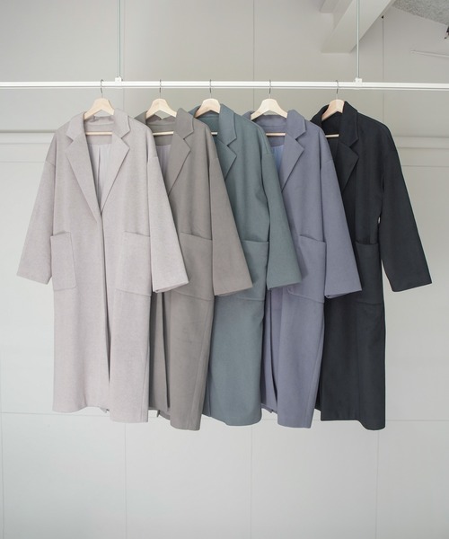 Lull（ルル）の「【Lull / ルル】バックスリットチェスターコート（チェスターコート・レディース・ベージュ/ブラック/グリーン/ブルー/モカ・ONESIZE）」の22枚目の写真