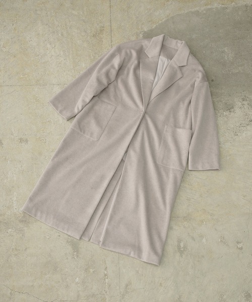 Lull（ルル）の「【Lull / ルル】バックスリットチェスターコート（チェスターコート・レディース・ベージュ/ブラック/グリーン/ブルー/モカ・ONESIZE）」の18枚目の写真