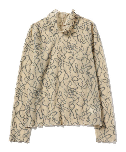 Ray BEAMS(レイビームス)の「Ray BEAMS / 起毛 チュール ハイネック カットソー(Tシャツ/カットソー・レディース・ブラック/ベージュ・ONE SIZE)」の11枚目の写真