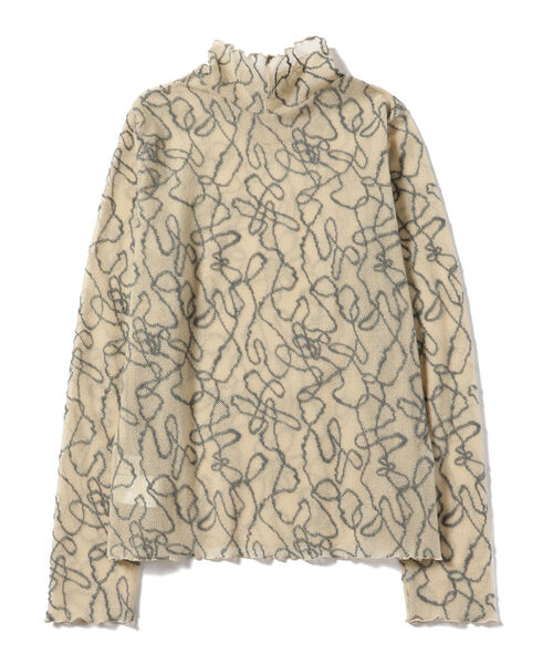 Ray BEAMS(レイビームス)の「Ray BEAMS / 起毛 チュール ハイネック カットソー(Tシャツ/カットソー・レディース・ブラック/ベージュ・ONE SIZE)」の15枚目の写真