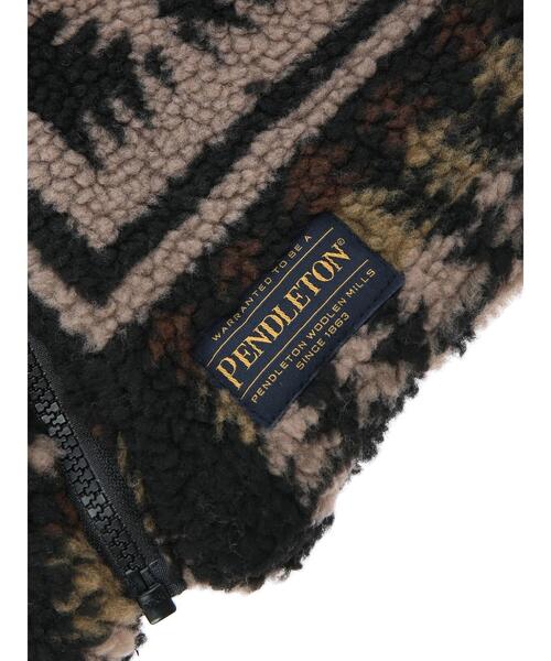 PENDLETON（ペンドルトン）の「■PENDLETON ジャガードボアネックウォーマー＊（ネックウォーマー/スヌード・レディース・ブラック/グレイッシュベージュ・FREE）」の10枚目の写真