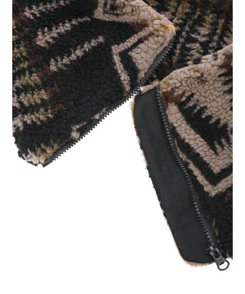 PENDLETON（ペンドルトン）の「■PENDLETON ジャガードボアネックウォーマー＊（ネックウォーマー/スヌード・レディース・ブラック/グレイッシュベージュ・FREE）」の6枚目の写真