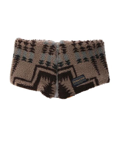 PENDLETON（ペンドルトン）の「■PENDLETON ジャガードボアネックウォーマー＊（ネックウォーマー/スヌード・レディース・ブラック/グレイッシュベージュ・FREE）」の5枚目の写真