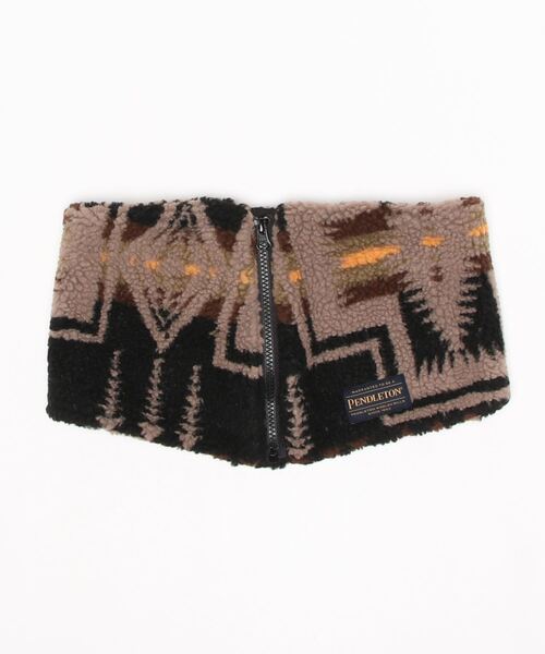PENDLETON（ペンドルトン）の「■PENDLETON ジャガードボアネックウォーマー＊（ネックウォーマー/スヌード・レディース・ブラック/グレイッシュベージュ・FREE）」の8枚目の写真