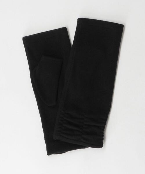 closet story（クローゼットストーリー）の「＜closet story＞ギャザーフィンガーレスグローブ -ウォッシャブル-（手袋・レディース・ブラック/ベージュ/グレー・FREE）」の2枚目の写真