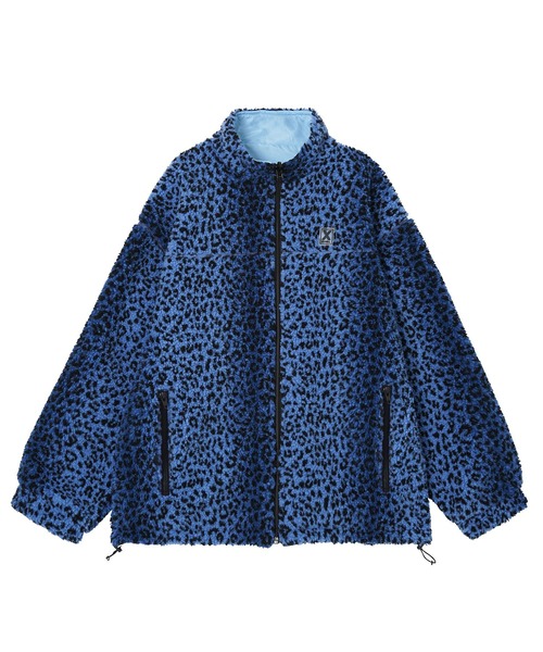 X-girl（エックスガール）の「REVERSIBLE BOA FLEECE JACKET（ナイロンジャケット・レディース・ライトブルー/ブラック/イエロー・S/M）」の16枚目の写真
