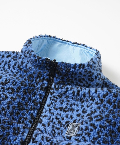 X-girl（エックスガール）の「REVERSIBLE BOA FLEECE JACKET（ナイロンジャケット・レディース・ライトブルー/ブラック/イエロー・S/M）」の18枚目の写真