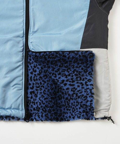 X-girl（エックスガール）の「REVERSIBLE BOA FLEECE JACKET（ナイロンジャケット・レディース・ライトブルー/ブラック/イエロー・S/M）」の7枚目の写真