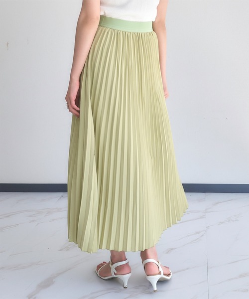 KOBE LETTUCE（コウベレタス）の「ハッピーカラープリーツスカート[M3521]（スカート・レディース・ホワイト系/グリーン系/ブルー系/ピンク系/ブラック・FREE）」の12枚目の写真