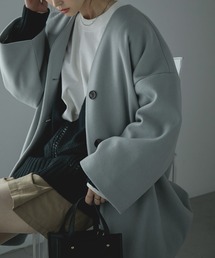 Fashion Letter | ノーカラーミドルコート(チェスターコート)
