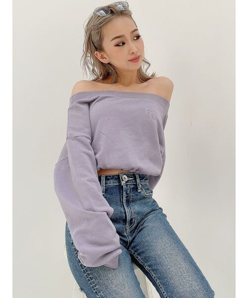 GYDA（ジェイダ）の「ピグメントオフショル スウェットトップス