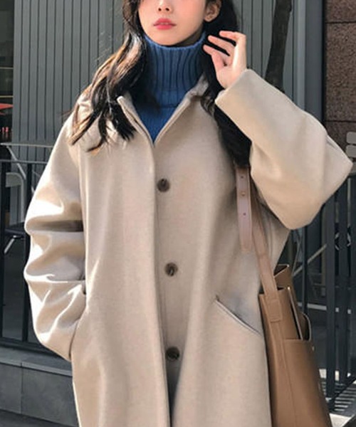 Doula Doula(ドゥーラドゥーラ)の「ロングチェスターコート(ダウンジャケット/コート・レディース・ブラック/ベージュ・M/L)」の5枚目の写真