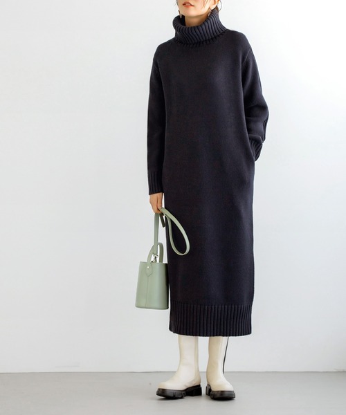 タートルネックロングニットワンピースc ワンピース Style Style Deli ワンピース Deli スタイルデリ のファッション