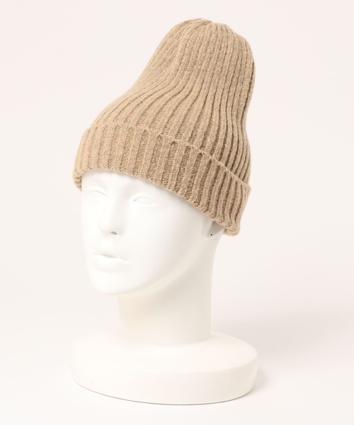 Anuenue（アヌエヌエ）の「リブニット帽 ユニセックス（ニットキャップ/ビーニー・メンズ・ベージュ/カーキ/グレイッシュベージュ/ブラック/グレー・FREE）」の4枚目の写真