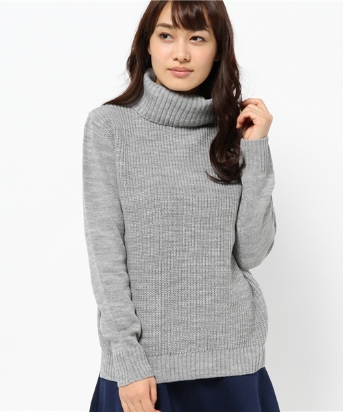 CIAOPANIC TYPY（チャオパニックティピー）の「アゼ編みタートルニットプルオーバー（ニット/セーター・レディース・オフホワイト/グレー/ブラック・FREE）」の3枚目の写真