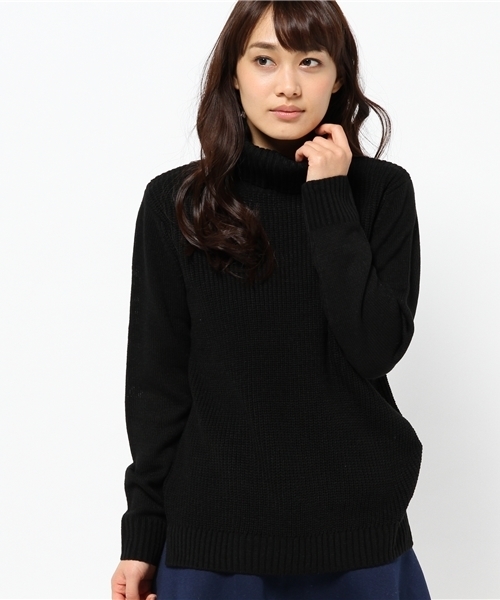 CIAOPANIC TYPY（チャオパニックティピー）の「アゼ編みタートルニットプルオーバー（ニット/セーター・レディース・オフホワイト/グレー/ブラック・FREE）」の2枚目の写真