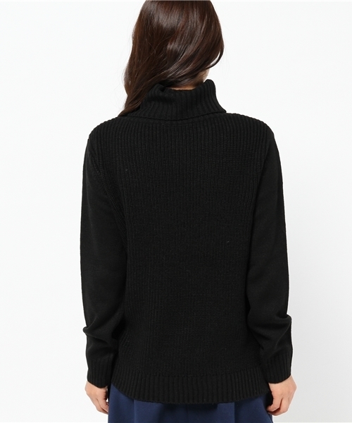 CIAOPANIC TYPY（チャオパニックティピー）の「アゼ編みタートルニットプルオーバー（ニット/セーター・レディース・オフホワイト/グレー/ブラック・FREE）」の6枚目の写真