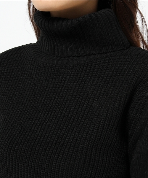 CIAOPANIC TYPY（チャオパニックティピー）の「アゼ編みタートルニットプルオーバー（ニット/セーター・レディース・オフホワイト/グレー/ブラック・FREE）」の7枚目の写真