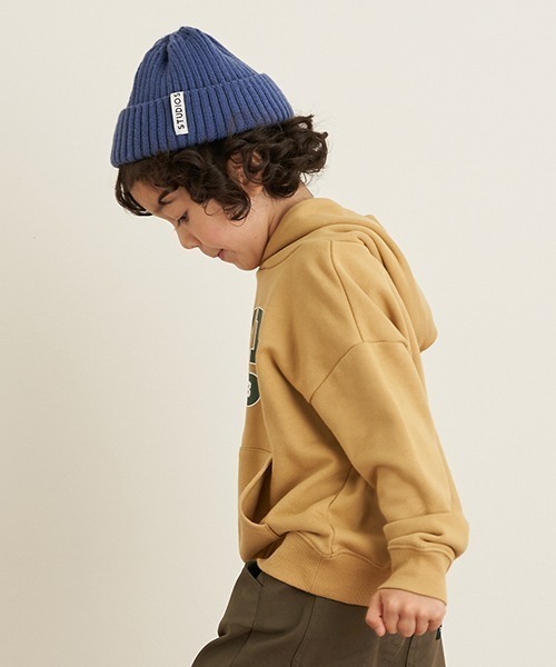 b・ROOM(ビールーム)の「カレッジロゴドロップパーカ(パーカー・キッズ・ピンク/アイボリー/マスタード/チャコール・90cm/110cm/100cm/120cm/130cm)」の15枚目の写真