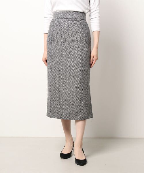 N.（N. Natural Beauty Basic）（エヌエヌナチュラルビューティーベーシック）の「ヘリンボーンタイトスカート（スカート・レディース・ブラック系その他/ブラウン系その他・MEDIUM）」の13枚目の写真