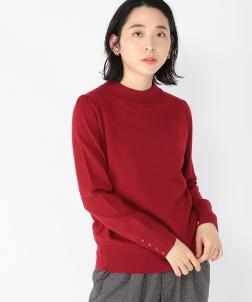 studio CLIP（スタディオクリップ）の「12ゲージマルチ機能付きパフプルオーバー（ニット/セーター・レディース・ブラック/レッド/グリーン/マスタード・MEDIUM/LARGE）」の4枚目の写真