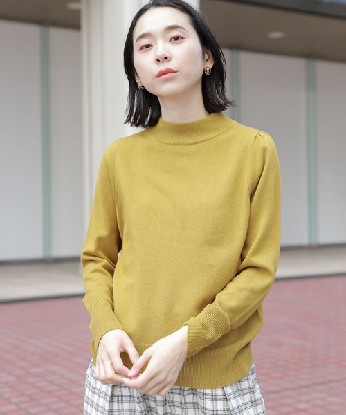 studio CLIP（スタディオクリップ）の「12ゲージマルチ機能付きパフプルオーバー（ニット/セーター・レディース・ブラック/レッド/グリーン/マスタード・MEDIUM/LARGE）」の3枚目の写真