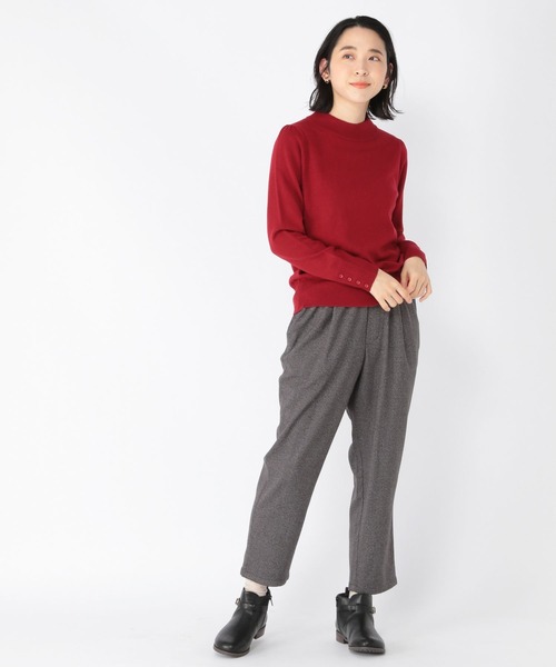 studio CLIP（スタディオクリップ）の「12ゲージマルチ機能付きパフプルオーバー（ニット/セーター・レディース・ブラック/レッド/グリーン/マスタード・MEDIUM/LARGE）」の7枚目の写真