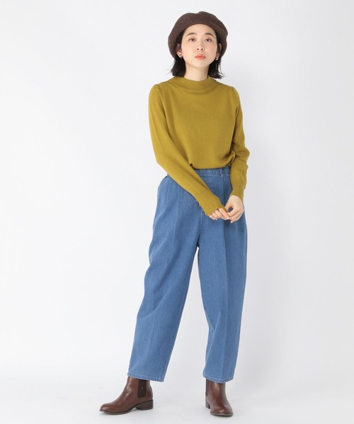 studio CLIP（スタディオクリップ）の「12ゲージマルチ機能付きパフプルオーバー（ニット/セーター・レディース・ブラック/レッド/グリーン/マスタード・MEDIUM/LARGE）」の8枚目の写真