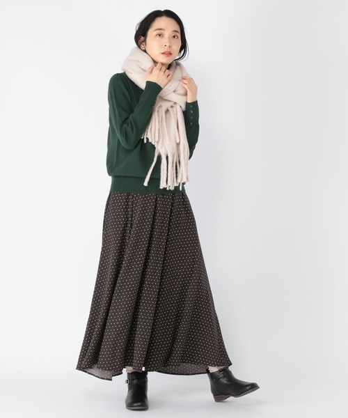 studio CLIP（スタディオクリップ）の「12ゲージマルチ機能付きパフプルオーバー（ニット/セーター・レディース・ブラック/レッド/グリーン/マスタード・MEDIUM/LARGE）」の9枚目の写真