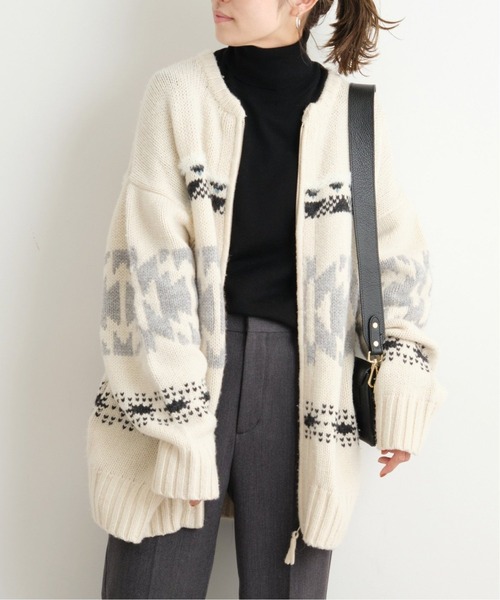 FRAMeWORK（フレームワーク）の「ジャガードジップカーディガン2
