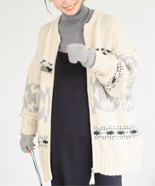 FRAMeWORK（フレームワーク）の「ジャガードジップカーディガン2