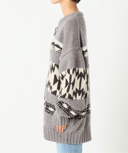 FRAMeWORK（フレームワーク）の「ジャガードジップカーディガン2◆（カーディガン/ボレロ・レディース・アイボリー/グレー・FREE）」の14枚目の写真