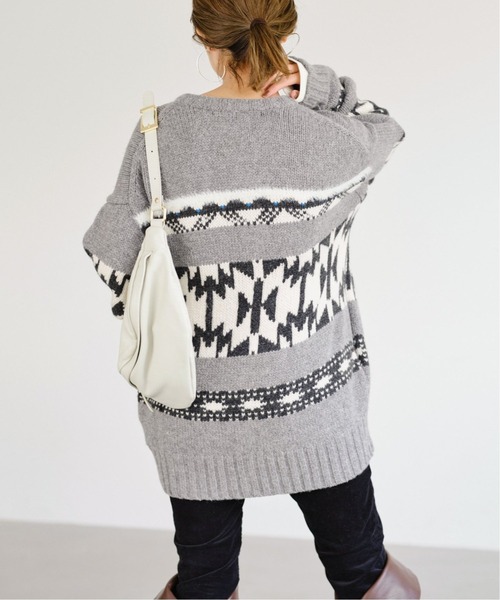 FRAMeWORK（フレームワーク）の「ジャガードジップカーディガン2◆（カーディガン/ボレロ・レディース・アイボリー/グレー・FREE）」の16枚目の写真