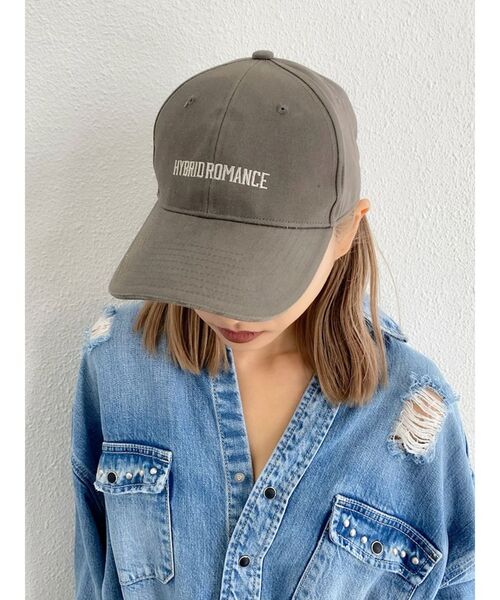GYDA（ジェイダ）の「HYBRIDROMANCEバインダーロゴキャップ（キャップ・レディース・オフホワイト/ブラック/カーキ・FREE）」の3枚目の写真