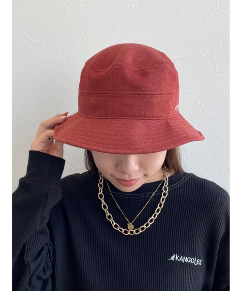 EDWIN(エドウィン)の「【EDWIN】エドウィン 刺繍入り バケットハット(ハット・レディース・オレンジ/ワイン/ブラック/ベージュ・フリー)」の1枚目の写真