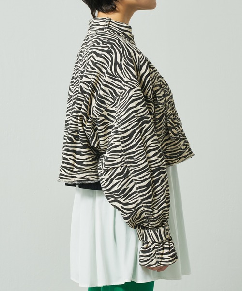 Lui's（ルイス）の「ミリタリーボレロジャケット（ミリタリージャケット・レディース・ゼブラ/ブラック/キナリ・FREE）」の10枚目の写真