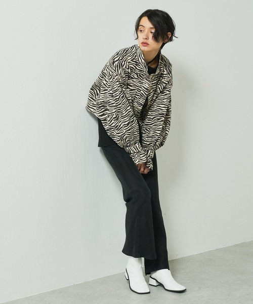 Lui's（ルイス）の「ミリタリーボレロジャケット（ミリタリージャケット・レディース・ゼブラ/ブラック/キナリ・FREE）」の5枚目の写真