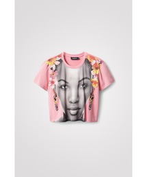 Beaded Face Photo Crop Tee / ビーズフェイスフォトクロップティー