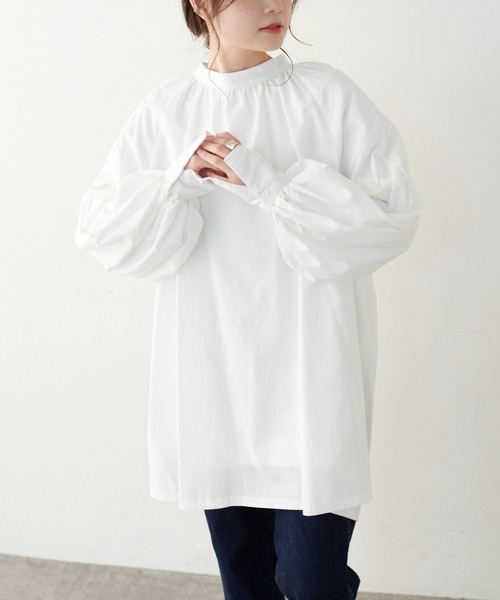 PUAL CE CIN（ピュアルセシン）の「【Du noir】タイプライタープルオーバーブラウス（シャツ/ブラウス・レディース・ホワイト/ブラック/ベージュ・FREE）」の6枚目の写真