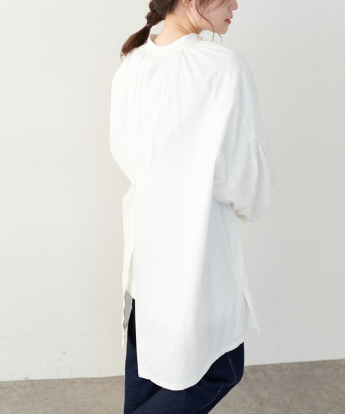 PUAL CE CIN（ピュアルセシン）の「【Du noir】タイプライタープルオーバーブラウス（シャツ/ブラウス・レディース・ホワイト/ブラック/ベージュ・FREE）」の7枚目の写真