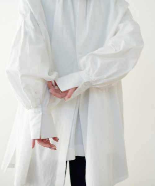 PUAL CE CIN（ピュアルセシン）の「【Du noir】タイプライタープルオーバーブラウス（シャツ/ブラウス・レディース・ホワイト/ブラック/ベージュ・FREE）」の8枚目の写真