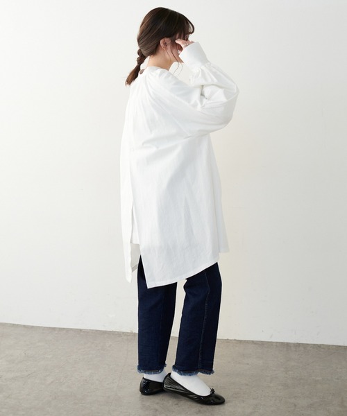 PUAL CE CIN（ピュアルセシン）の「【Du noir】タイプライタープルオーバーブラウス（シャツ/ブラウス・レディース・ホワイト/ブラック/ベージュ・FREE）」の10枚目の写真