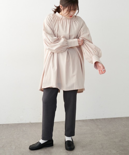 PUAL CE CIN（ピュアルセシン）の「【Du noir】タイプライタープルオーバーブラウス（シャツ/ブラウス・レディース・ホワイト/ブラック/ベージュ・FREE）」の15枚目の写真