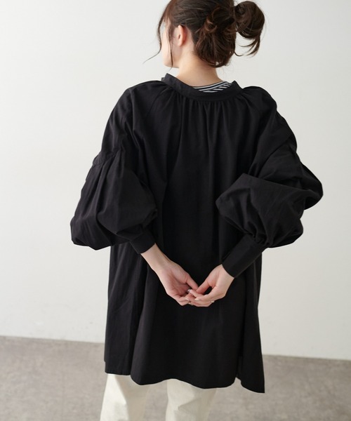 PUAL CE CIN（ピュアルセシン）の「【Du noir】タイプライタープルオーバーブラウス（シャツ/ブラウス・レディース・ホワイト/ブラック/ベージュ・FREE）」の22枚目の写真