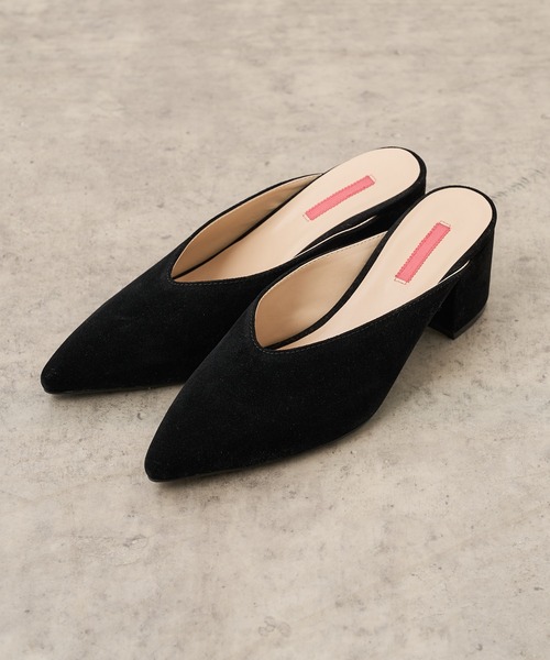 Omekashi(オメカシ)の「とんがりミュール(パンプス・レディース・ブラック/アイボリー・37/38/36)」の10枚目の写真