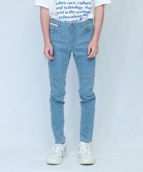 Wizzard（ウィザード）の「Wizzard ウィザード / COLOR SKINNY PANTS カラースキニーパンツ / WPBSC-01E（デニムパンツ・メンズ・ブルーグレー/パープル・3）」の2枚目の写真