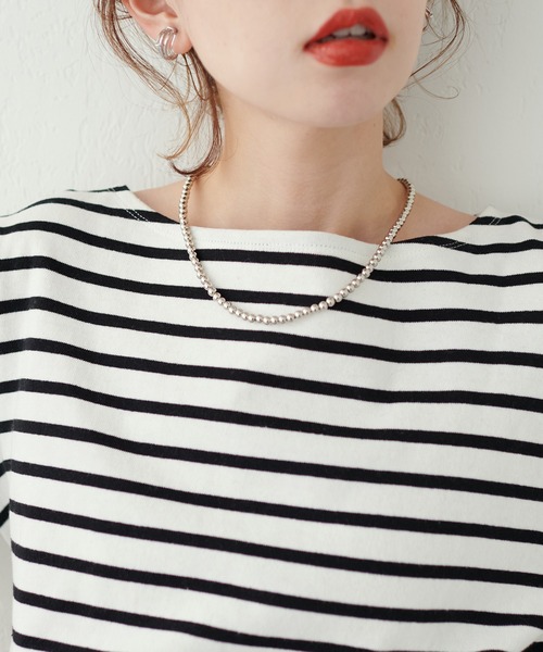 natural couture(ナチュラルクチュール)の「ボールチェーンネックレス(ネックレス・レディース・ゴールド/その他1/シルバー・FREE)」の10枚目の写真